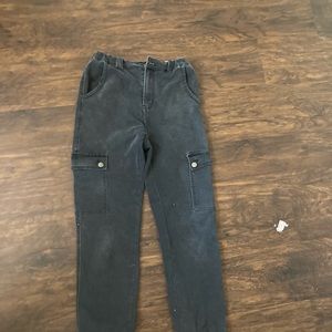Black cargo pants high waisted